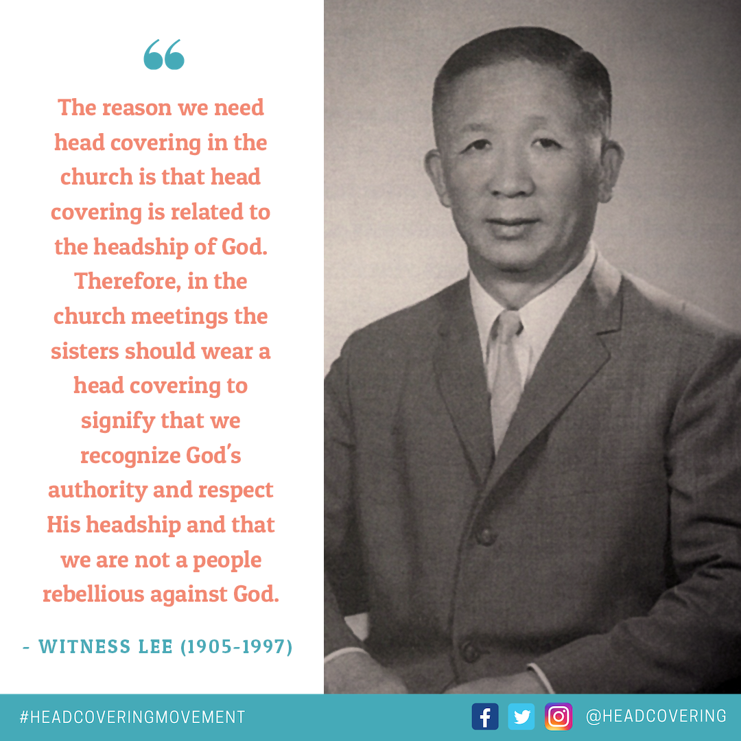 Witness Lee Quote Image #2 | The Head Covering Movement